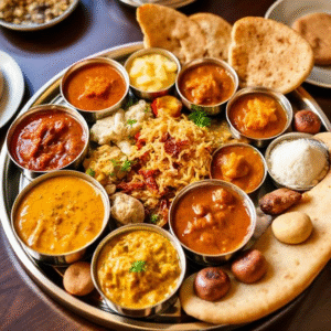 Haldiram’s famous thali with multiple dishes