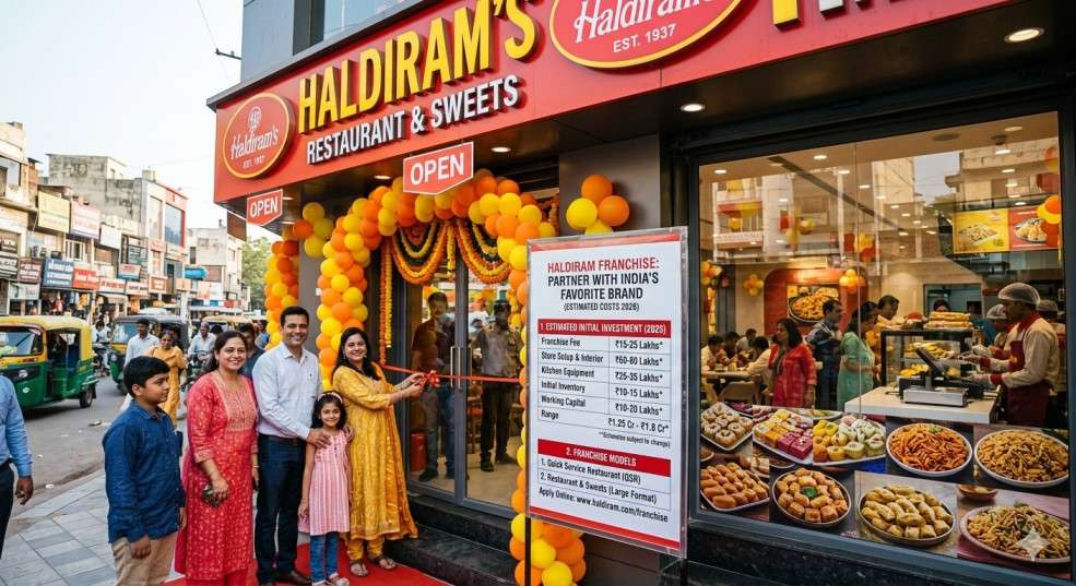 haldiram franchise cost 2026